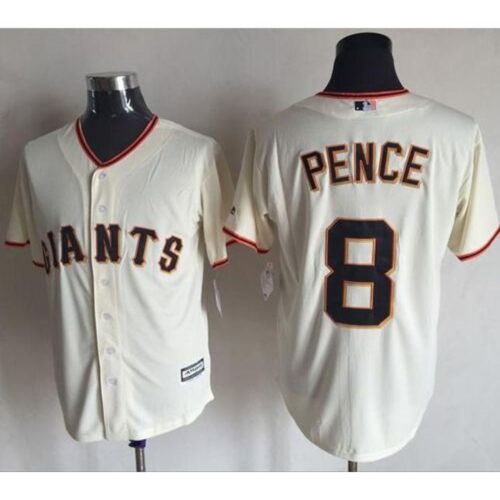 6863d4444d294_1 Giants #8 Hunter Pence Cream New Cool Base Stitched MLB Jersey