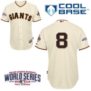 6863d44819094_1 Giants #8 Hunter Pence Cream Cool Base W/2014 World Series Patch Stitched MLB Jersey