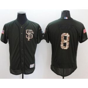 6863d458004d7_1 Giants #8 Hunter Pence Green Flexbase Authentic Collection Salute to Service Stitched MLB jerseys