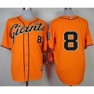 6863d48282774_1 Giants #8 Hunter Pence Orange Cool Base Stitched MLB Jersey