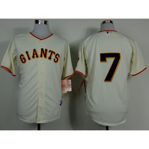 6863d4b35029f_1 Giants #7 Gregor Blanco Cream Home Cool Base Stitched MLB Jersey