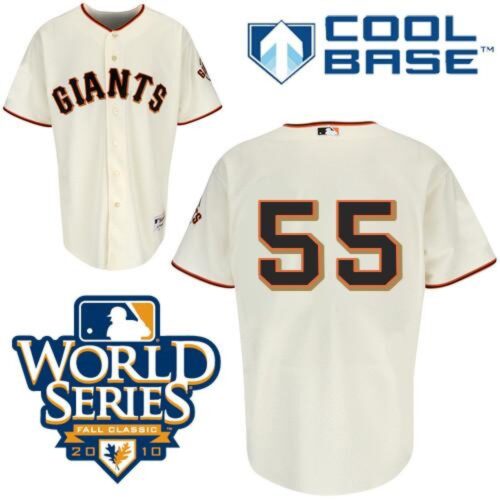 6863d4dccf3ad_1 Giants #55 Tim Lincecum Cream Cool Base w/2010 World Series Patch Stitched MLB Jersey