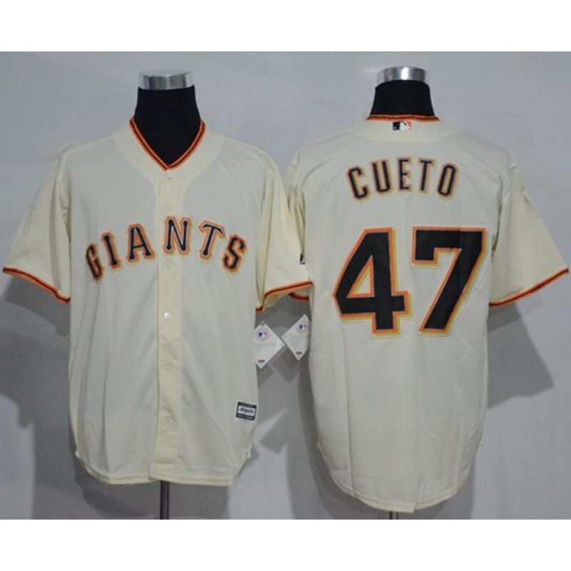 6863d52806f76_1 Giants #47 Johnny Cueto Cream New Cool Base Stitched MLB Jersey