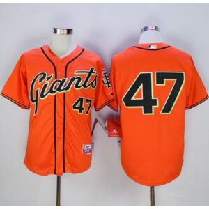 6863d541080dc_1 Giants #47 Johnny Cueto Orange Alternate Cool Base Stitched MLB Jersey
