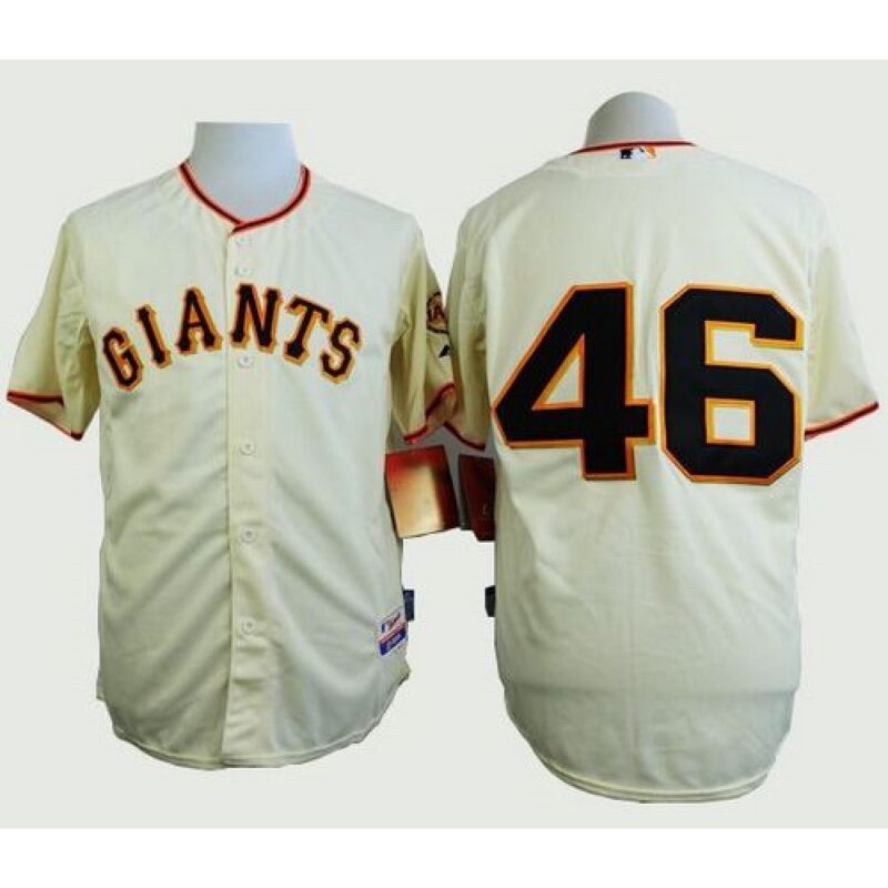 6863d547ec911_1 Giants #46 Santiago Casilla Cream Home Cool Base Stitched MLB Jersey