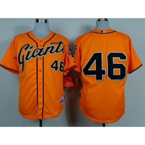 6863d55d44166_1 Giants #46 Santiago Casilla Orange Alternate Cool Base Stitched MLB Jersey