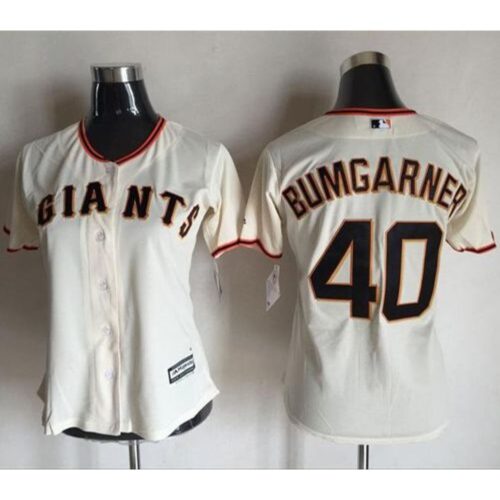 6863d5a160760_1 Giants #40 Madison Bumgarner Cream Women's Home Stitched MLB Jersey