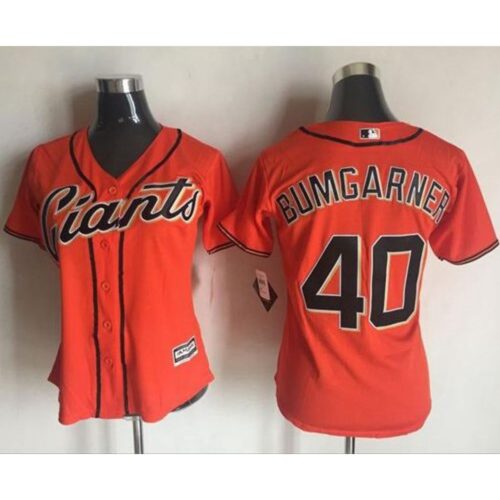 6863d5a7210d2_1 Giants #40 Madison Bumgarner Orange Women's Alternate Stitched MLB Jersey