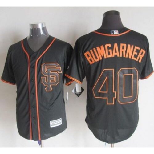 6863d5e2be375_1 Giants #40 Madison Bumgarner Black Alternate New Cool Base Stitched MLB Jersey