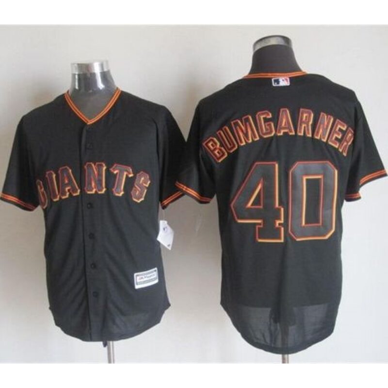 6863d5e644660_1 Giants #40 Madison Bumgarner Black New Cool Base Stitched MLB Jersey