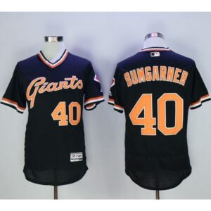 6863d5e9b203e_1 Giants #40 Madison Bumgarner Black Flexbase Authentic Collection Cooperstown Stitched MLB Jersey