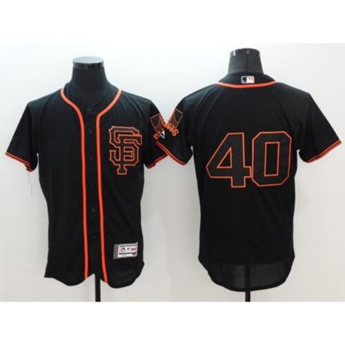 6863d5ed5e44c_1 Giants #40 Madison Bumgarner Black Flexbase Authentic Collection Stitched MLB Jersey