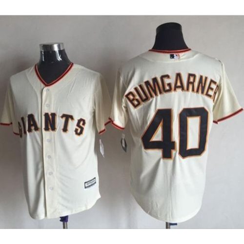 6863d5fb90ec0_1 Giants #40 Madison Bumgarner Cream New Cool Base Stitched MLB Jersey