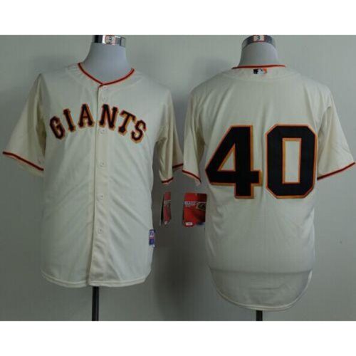 6863d5ff10275_1 Giants #40 Madison Bumgarner Cream Cool Base Stitched MLB Jersey