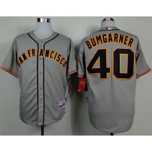 6863d614a9ae7_1 Giants #40 Madison Bumgarner Grey Cool Base Stitched MLB Jersey
