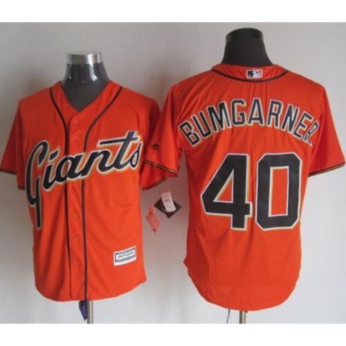 6863d6351575c_1 Giants #40 Madison Bumgarner Orange Alternate New Cool Base Stitched MLB Jersey