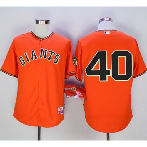 6863d638b896f_1 Giants #40 Madison Bumgarner Orange Old Style "Giants" Stitched MLB Jersey