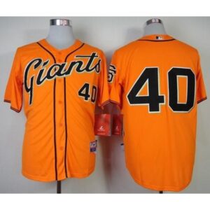 6863d63c8b817_1 Giants #40 Madison Bumgarner Orange Cool Base Stitched MLB Jersey