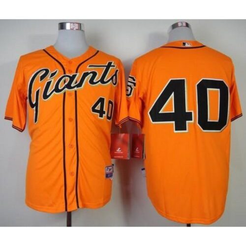 6863d63c8b817_1 Giants #40 Madison Bumgarner Orange Cool Base Stitched MLB Jersey