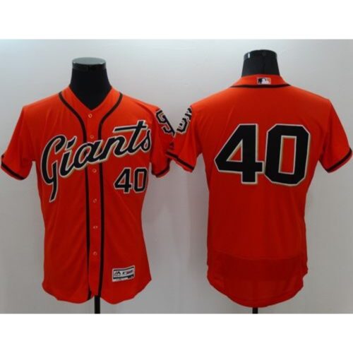 6863d6442f63c_1 Giants #40 Madison Bumgarner Orange Flexbase Authentic Collection Stitched MLB Jersey