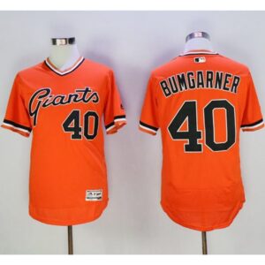 6863d64bca77e_1 Giants #40 Madison Bumgarner Orange Flexbase Authentic Collection Cooperstown Stitched MLB jerseys