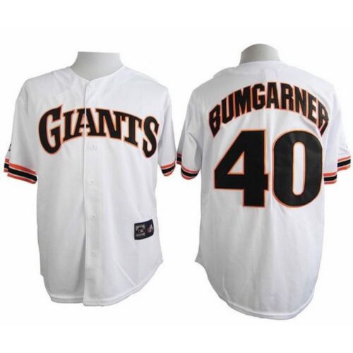 6863d65745533_1 Giants #40 Madison Bumgarner White 1989 Turn Back The Clock Stitched MLB Jersey