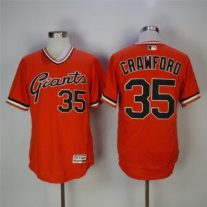 6863d6a1de153_1 Men's San Francisco Giants #35 Brandon Crawford Orange Throwback Flexbase Stitched MLB Jersey