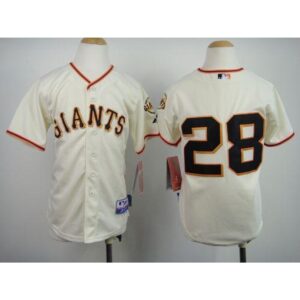 6863d71a18bbf_1 Giants #28 Buster Posey Cream Stitched Youth MLB Jersey