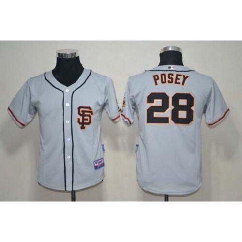 6863d723b6572_1 Giants #28 Buster Posey Grey Stitched Youth MLB Jersey