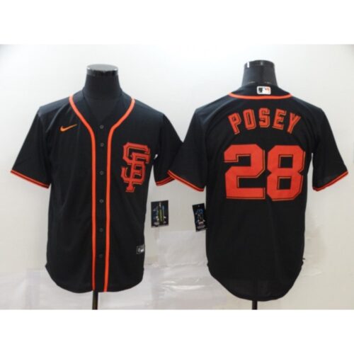 6863d75122979_1 Men's San Francisco Giants #28 Buster Posey Black Cool Base Stitched MLB Jersey