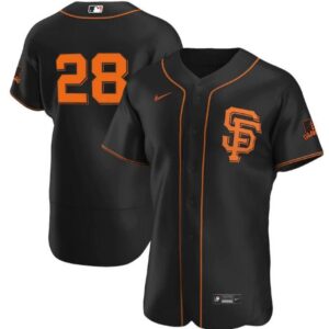 6863d7586f1a7_1 Men's San Francisco Giants #28 Buster Posey Black Flex Base Stitched Jersey