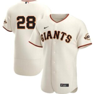 6863d75f8c865_1 Men's San Francisco Giants #28 Buster Posey Cream Flex Base Stitched Jersey