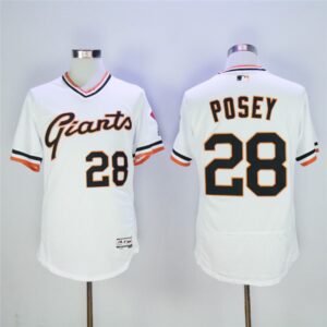 6863d77e61f1a_1 Men's San Francisco Giants #28 Buster Posey White Cool Base Cooperstown Collection Player Stitched MLB Jersey