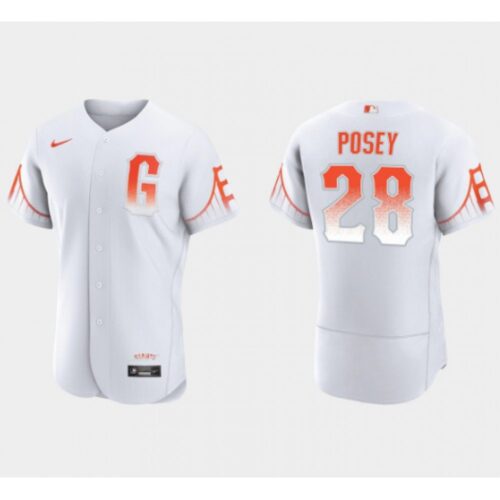 6863d7826780b_1 Men's San Francisco Giants #28 Buster Posey White City Connect Flex Base Stitched Jersey