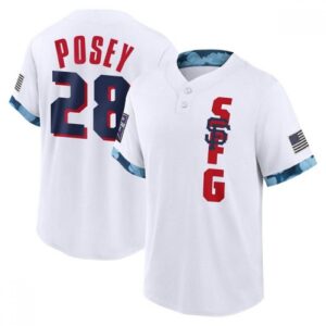 6863d78d5313d_1 Men's San Francisco Giants #28 Buster Posey 2021 White All-Star Cool Base Stitched Baseball Jersey