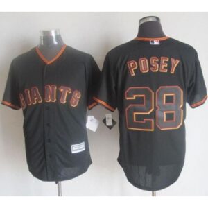 6863d798d815f_1 Giants #28 Buster Posey Black New Cool Base Stitched MLB Jersey
