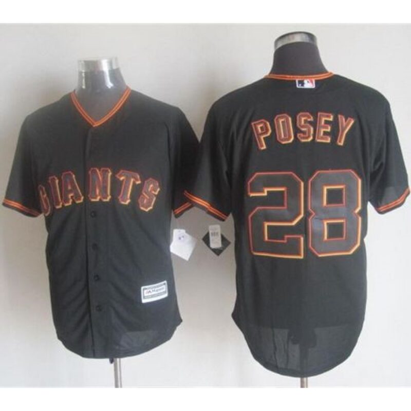 6863d798d815f_1 Giants #28 Buster Posey Black New Cool Base Stitched MLB Jersey