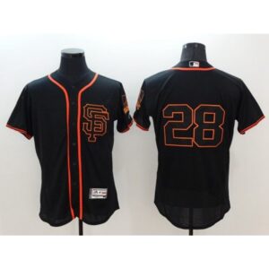 6863d7a0d841e_1 Giants #28 Buster Posey Black Flexbase Authentic Collection Alternate Stitched MLB Jersey