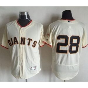 6863d7d5027be_1 Giants #28 Buster Posey Cream Flexbase Authentic Collection Stitched MLB Jersey