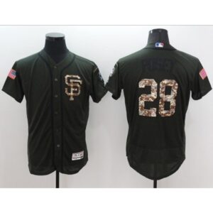 6863d7e08c1f7_1 Giants #28 Buster Posey Green Flexbase Authentic Collection Salute to Service Stitched MLB Jersey
