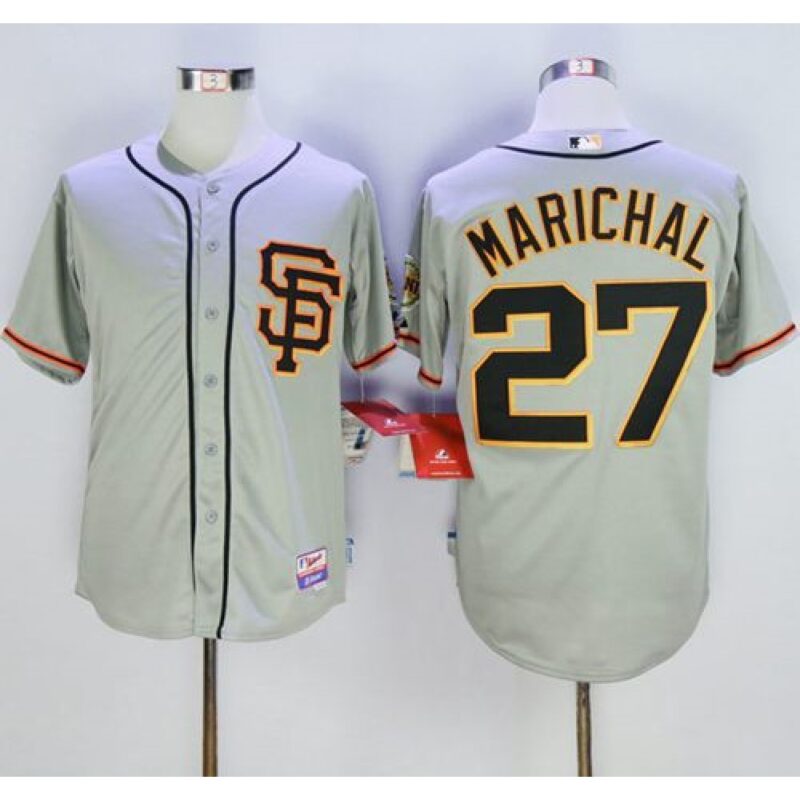 6863d83d5c482_1 Giants #27 Juan Marichal Grey Cool Base Stitched MLB Jersey