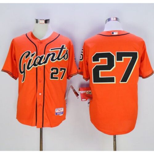 6863d84119b9e_1 Giants #27 Juan Marichal Orange Cool Base Stitched MLB Jersey