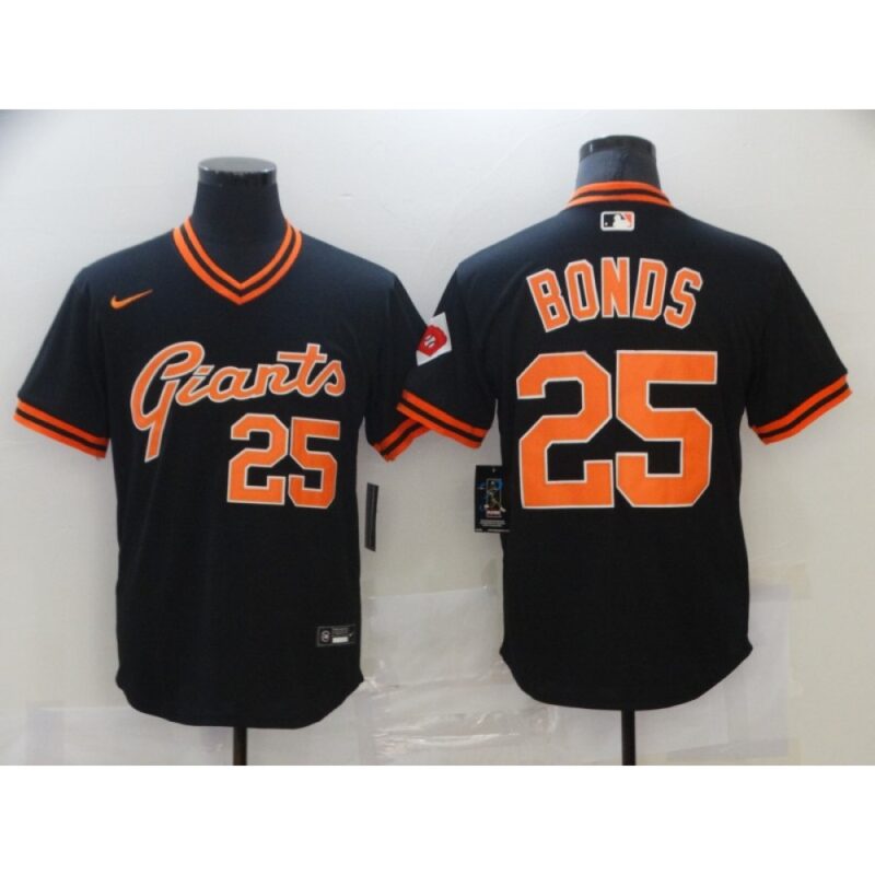 6863d84b03be2_1 Men's San Francisco Giants #25 Barry Bonds Black Cool Base Stitched Jersey