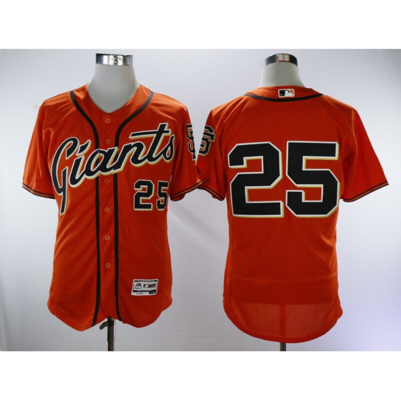 6863d84ecec6b_1 Men's San Francisco Giants #25 Barry Bonds Orange Throwback Flexbase Stitched MLB Jersey