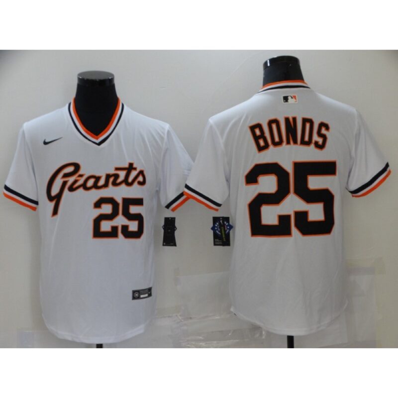 6863d85645ffc_1 Men's San Francisco Giants #25 Barry Bonds White Cool Base Stitched Jersey