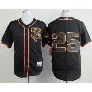 6863d859cad9a_1 Giants #25 Barry Bonds Black Alternate Cool Base Stitched MLB Jersey