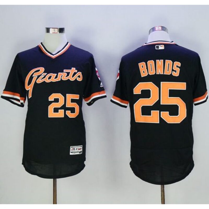 6863d8688ed56_1 Giants #25 Barry Bonds Black Flexbase Authentic Collection Cooperstown Stitched MLB jerseys