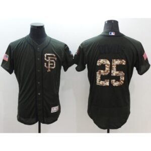 6863d87776a91_1 Giants #25 Barry Bonds Green Flexbase Authentic Collection Salute to Service Stitched MLB Jersey