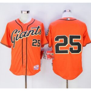 6863d891b438b_1 Giants #25 Barry Bonds Orange Alternate Cool Base Stitched MLB Jersey