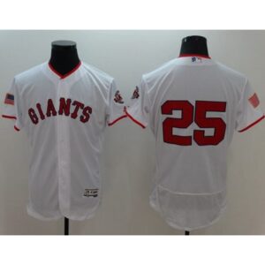6863d8a85389b_1 Giants #25 Barry Bonds White Fashion Stars & Stripes Flexbase Authentic Stitched MLB jerseys